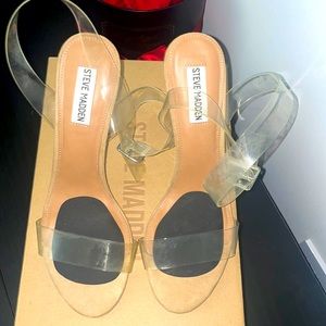 Clear open toe shoes